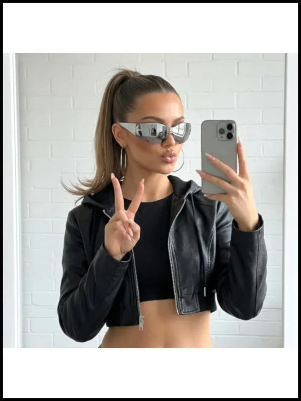 Rimless Y2K Sunglasses Wrap Around Frameless Shield Shades UV Protection